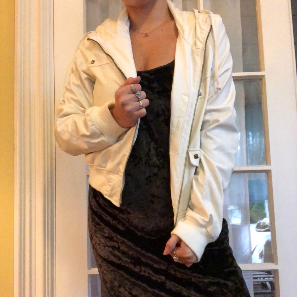 White leather jacket